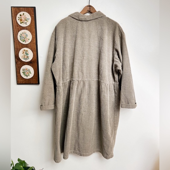 Vintage J Jill Corduroy Button Down Babydoll Dress 2X - Picture 2 of 7